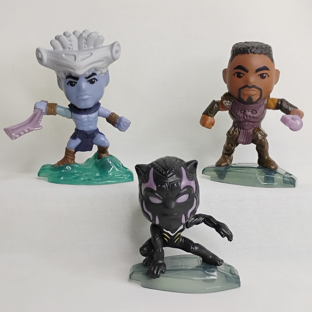 Battle Black Panther Marvel 2022 McDonald's Toy Attuma and M'Baku Action Figures
